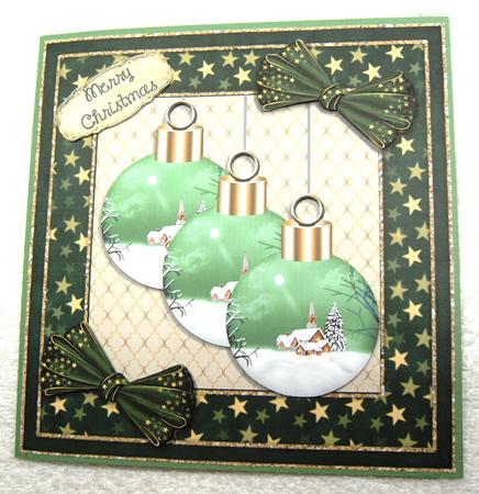 Beautiful Green Baubles 8x8 Mini Kit by Margaret Scott