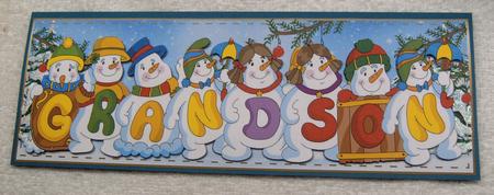 Snowmen Names Large DL - Grandson by Margaret Scott