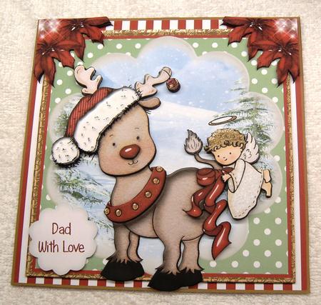 Christmas Bow Card Front Kit by Margaret Scott