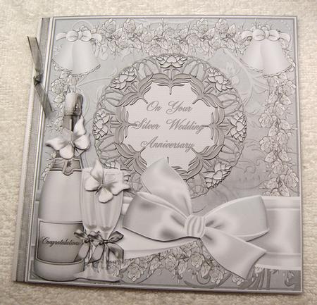 On Your Silver Wedding Anniversary Card Topper by Margaret Scott