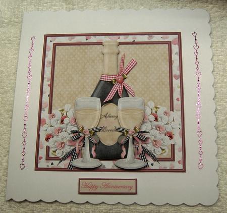 Anniversary, Engagement, Wedding Card Front with Decoupage by Margaret Scott