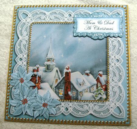 Rooftops Mum & Dad 8in Sentiment Step by Step by Margaret Scott