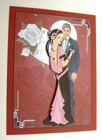 Art Deco Valentine Lovers by Margaret Scott