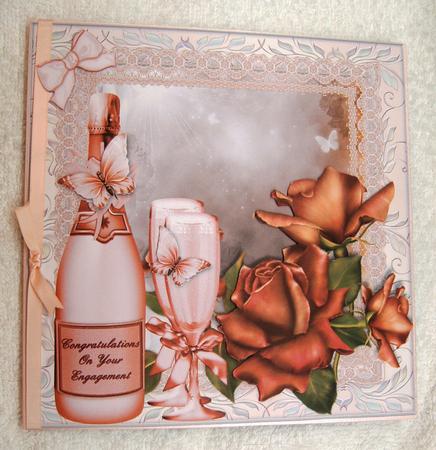 Engagement/anniversary 8x8 Card Topper by Margaret Scott