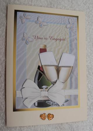 Engagement Champagne and Butterflies by Margaret Scott