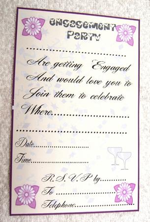 Cream Engagement Invites by Margaret Scott