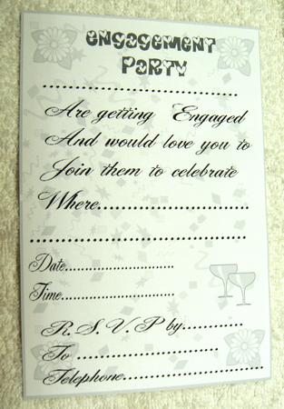 Silver Engagement Invites by Margaret Scott