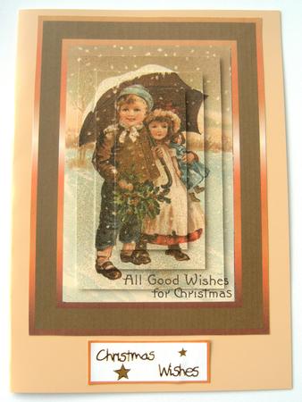 Vintage Christmas Wishes Decoupage Topper by Margaret Scott