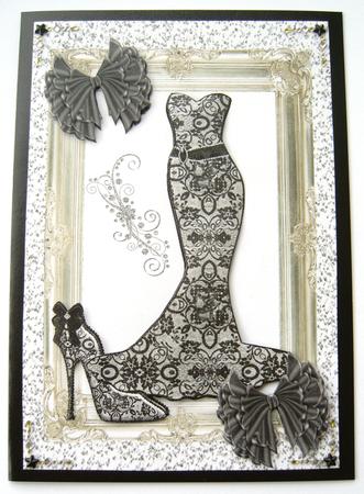 Beautiful Dress in Black/white Jewels by Margaret Scott