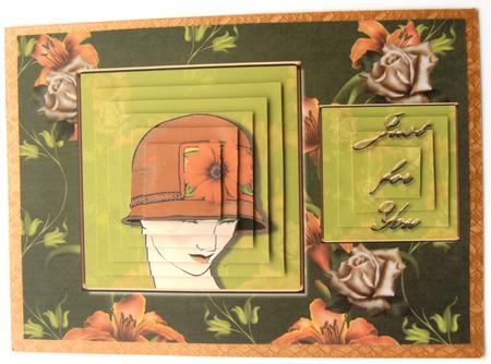 Art Deco Girl with Flowers by Margaret Scott