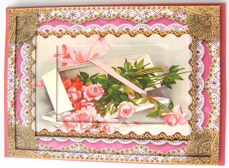 Flower Box Lace Card Topper A4 Tunnel Kit by Margaret Scott