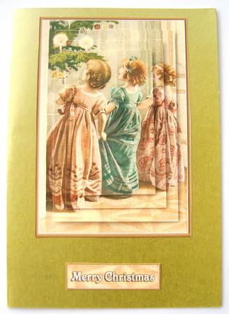 Elegant Victorian Christmas Girls - Pyramid by Margaret Scott
