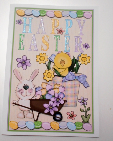 Easter Egg Hunt Decoupage Topper by Margaret Skinner