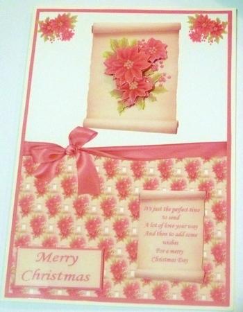 Christmas Poinsettia Scroll by Margaret Skinner