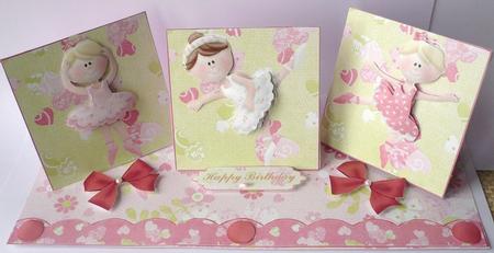 Ballet Dancer Triple Easel Twist Card Kit by Margaret Skinner