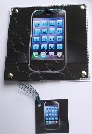 Smart Phone Wavy Corner Side Stacker Topper by Margaret Skinner