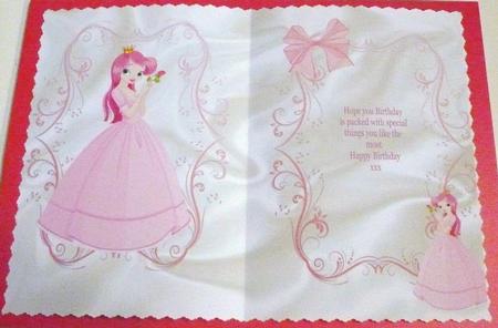 Pretty Princess Insert for A5 Card by Margaret Skinner