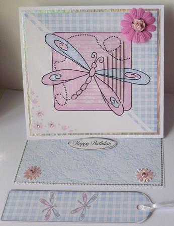 Dragonfly Quick Card with Pyramage by Margaret Skinner