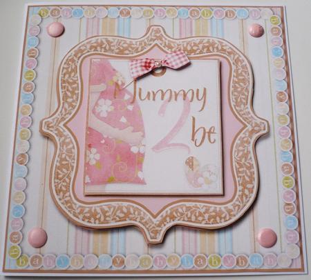 Mummy to Be Square Card Front by Margaret Skinner