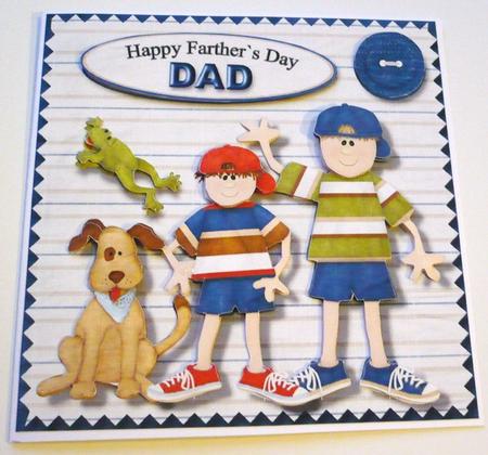 Happy Father's Day/birthday No1 Dad Card Front by Margaret Skinner
