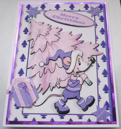 Little Christmas Mouse in Purple by Margaret Skinner