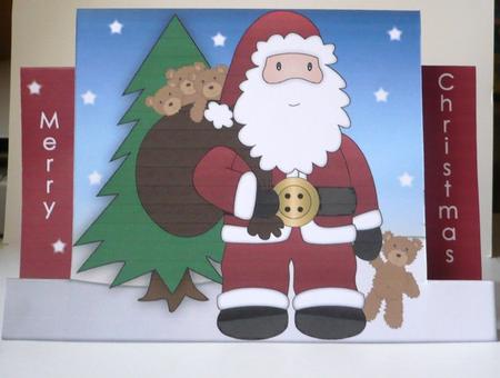 Santa is Here - Stagger Card by Margaret Skinner