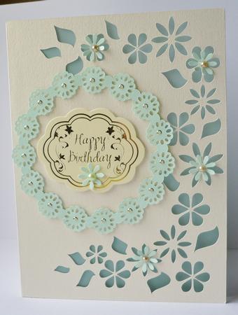 Pretty Floral Border Card Cutting File by Margaret Skinner