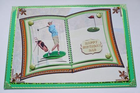 Golfers Open Book Card by Margaret Skinner