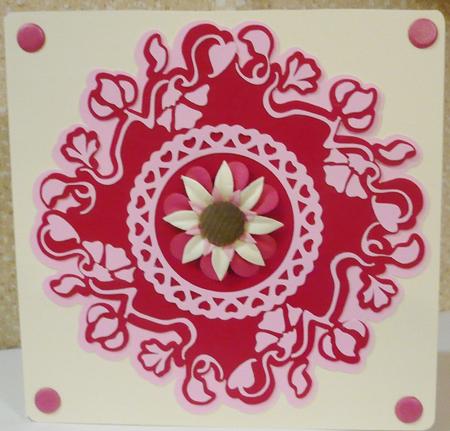 Floral Square Card - Silhouette by Margaret Skinner