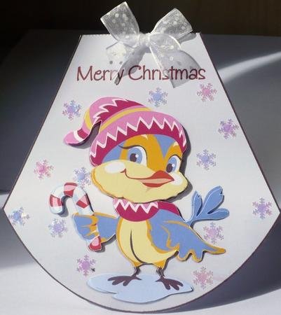 Christmas Bird Wobble Card by Margaret Skinner