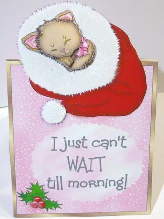 I Just Can't Wait Till Morning - Vertical Foldback Card by Margaret Skinner