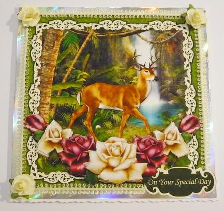 Nature's Call - Stag at Waterfall by Margaret Skinner