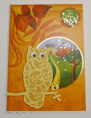 Filgree Owl Topper Or Embellishment With Layer by Margaret Skinner