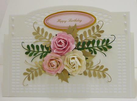Lattice And Leaves Card 1  by Margaret Skinner