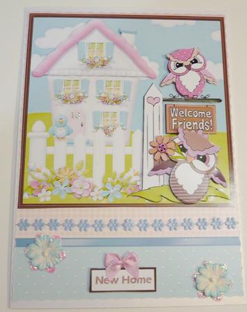 Owls New Home Card and Decoupage by Margaret Skinner