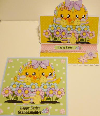 Cute Easter Chick and Basket Quick Card by Margaret Skinner
