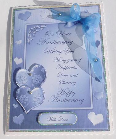 Elegant Romance Anniversary Quick Card with 3D Decoupage by Margaret Skinner