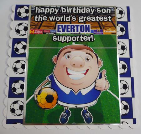 Everton Football Club Happy Birthday Son by Margaret Skinner
