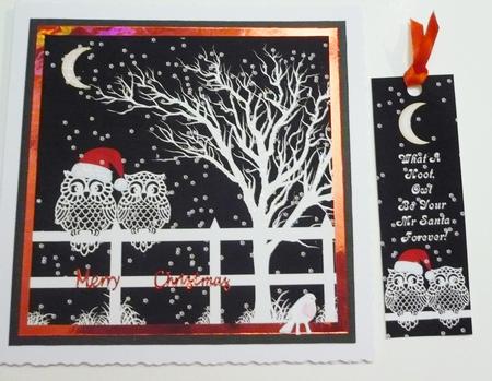What a Hoot Owl (mr) Card Topper & Bookmark by Margaret Skinner