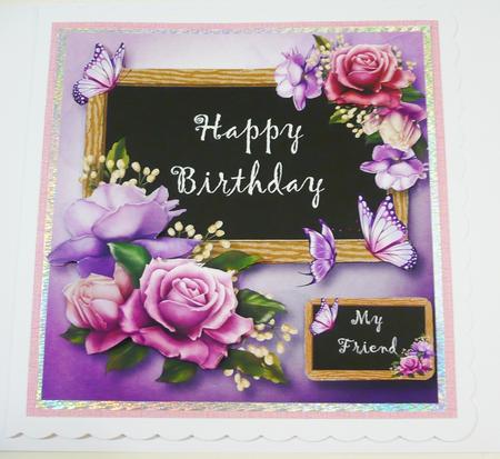 Birthday Black Board & Belle Roses by Margaret Skinner