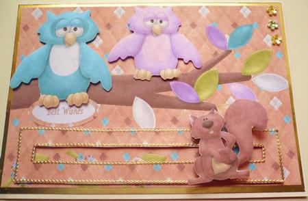 Owl Friends Penny Slider by Margaret Skinner