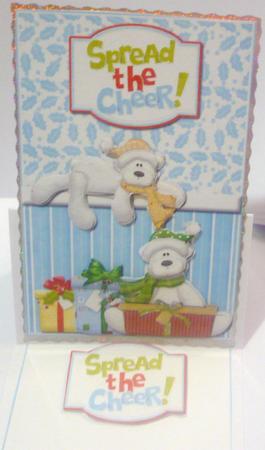 Polar Bears with Presents C6 Quick Card by Margaret Skinner