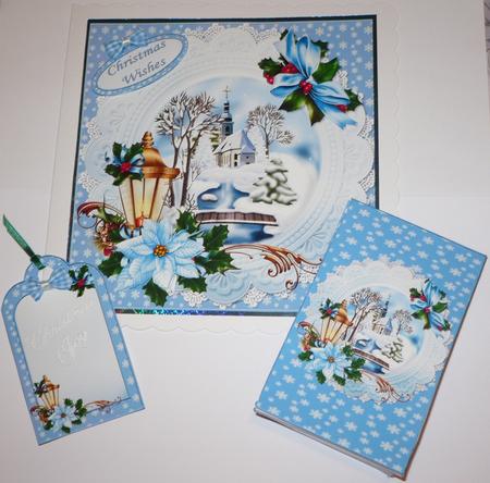 8x8 Christmas Church by the River Mini Kit by Margaret Skinner