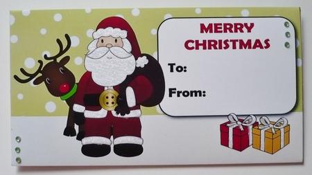 Santa and Rudolf Money Wallet 5 by Margaret Skinner