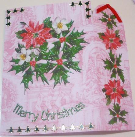 Quick Bookmark Card Poinsettia by Margaret Skinner