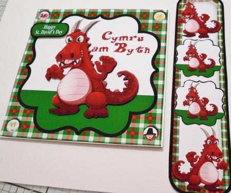 St. David's Day and Birthday Red Dragon by Margaret Skinner