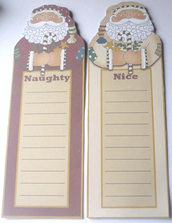 Two Santa Double Sided Bookmarks 1 by Margaret Skinner