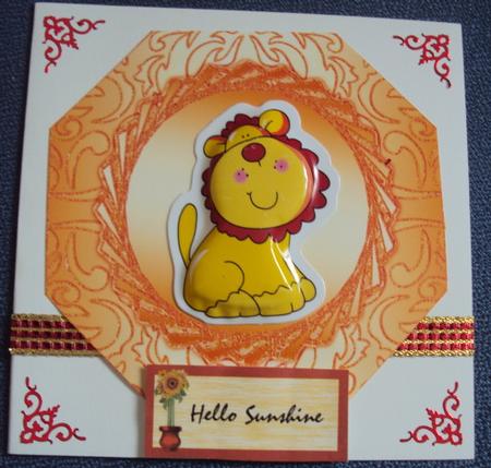 Octagon Shaped Blank Topper with Twisted Round Frame 1 by Margaret Swaby