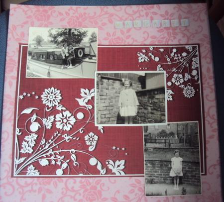 Flower Garden Flourish Background (burgundy) by Margaret Swaby