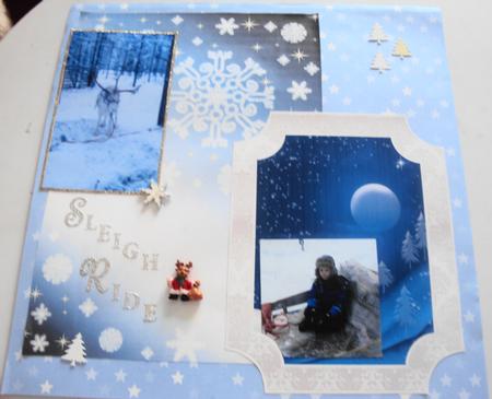 Fluffy Snowflakes & Stars Background 1 by Margaret Swaby